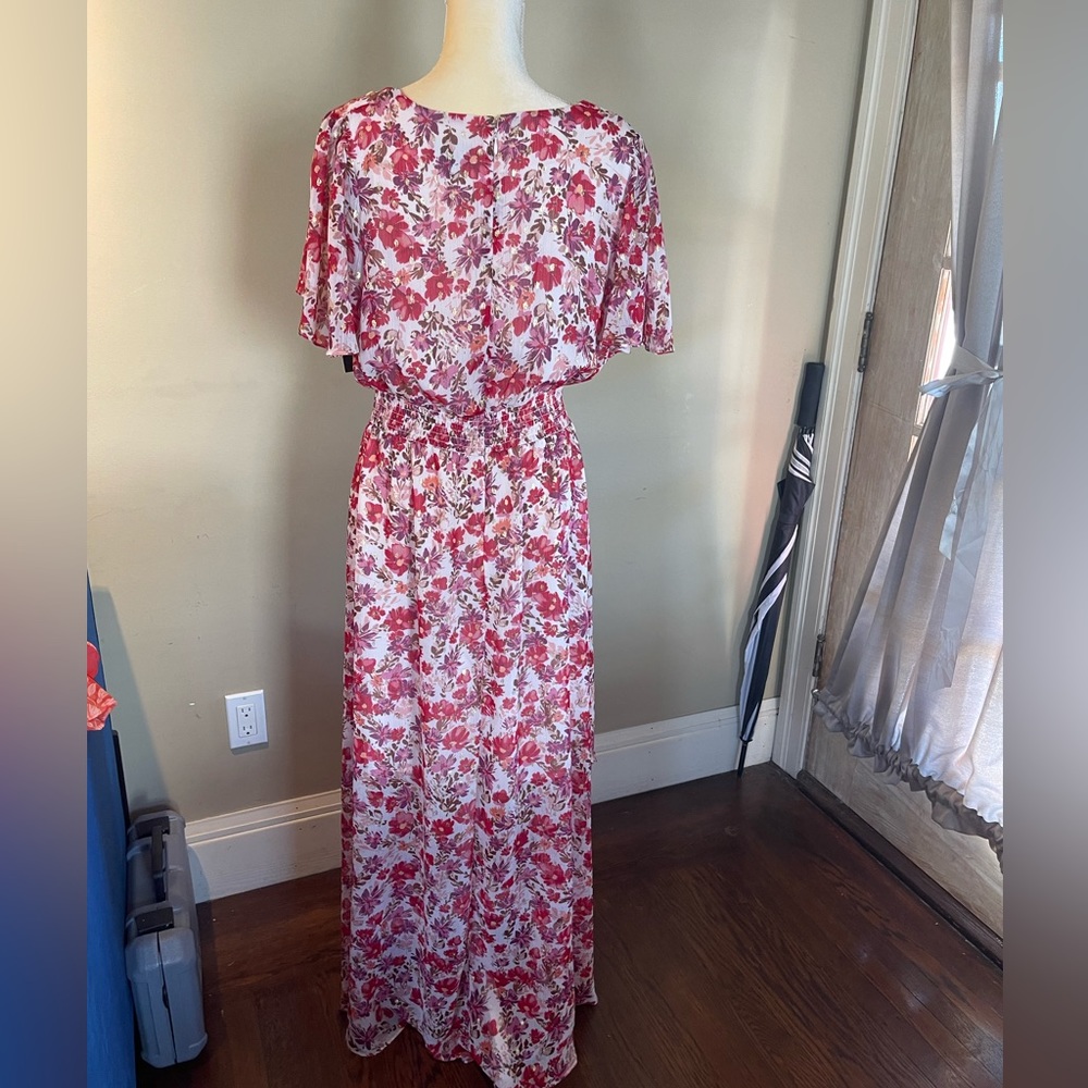 MSK Plus Size Floral-Print
Short-Sleeve Maxi Dress in 1X - Picture 5 of 11